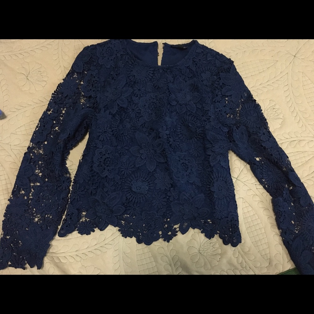 Topshop lace, long sleeve top